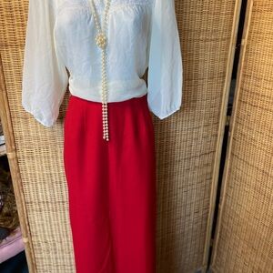 Vintage Red Skirt 8 P